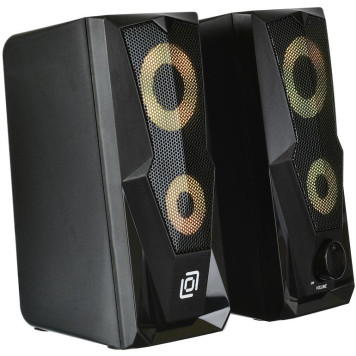 Колонки Оклик OK-127 2.0 черный 6Вт -7