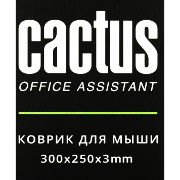 Коврик для мыши Cactus CS-MP-D01M Средний черный 300x250x3мм -1