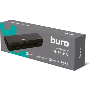Ламинатор Buro BU-L390 черный A3 (70-125мкм) 30см/мин (2вал.) хол.лам. лам.фото -1