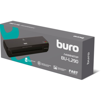 Ламинатор Buro BU-L290 черный A4 (70-125мкм) 30см/мин (2вал.) хол.лам. лам.фото -1