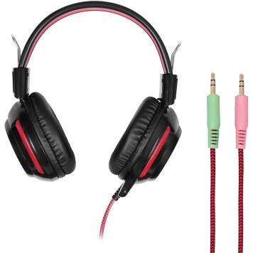 Наушники с микрофоном Oklick HS-G300 ARMAGEDDON черный/красный 2.5м мониторные оголовье (AH-V1) -5