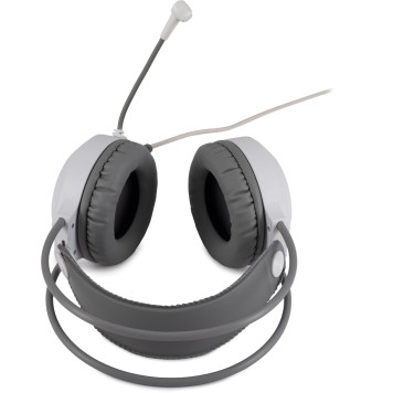 Наушники с микрофоном Оклик HS-L300G White белый 2.2м мониторные USB оголовье (1796952) -13