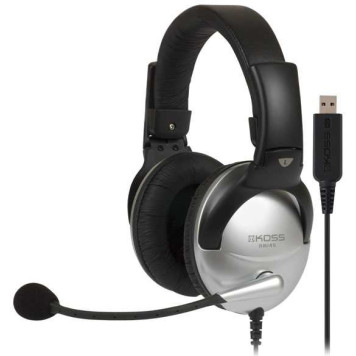 Наушники с микрофоном Koss SB45-USB черный/серебристый 2.4м мониторные оголовье (15116464) -2