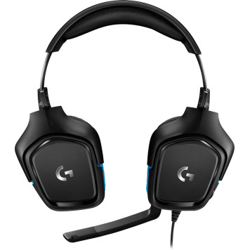 Наушники с микрофоном Logitech G432 черный/синий 2м мониторные USB оголовье (981-000770) -3