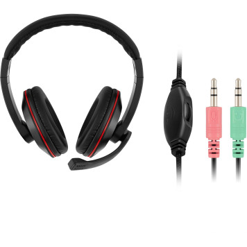 Наушники с микрофоном Oklick HS-L390G DRAGON черный/красный 1.8м мониторные оголовье (JD-728S) -5