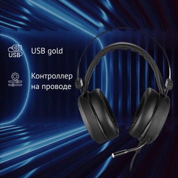 Наушники с микрофоном Оклик HS-L810G ANONYMOUS черный 2.2м мониторные оголовье (SW-HG100) -14