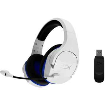 Наушники с микрофоном HyperX Stinger Core Wireless PS5 (CS002-WA) белый/голубой накладные Radio оголовье (4P5J1AA) -1