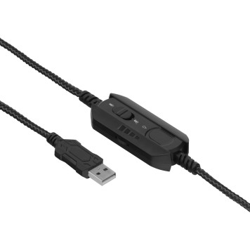 Наушники с микрофоном Oklick HS-L930G SNORTER черный/синий 2м мониторные USB оголовье (HS-L930G) -9
