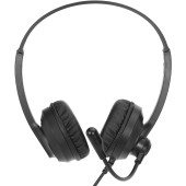 Наушники с микрофоном Оклик HS-M500 черный 1.8м накладные оголовье (1900379)