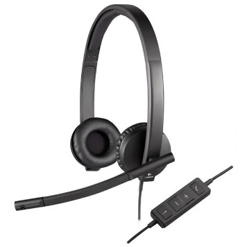 Наушники с микрофоном Logitech H570e черный накладные USB оголовье (981-000571) -1