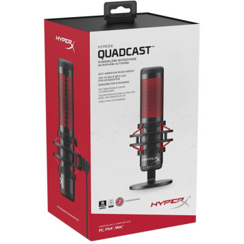 Микрофон проводной HyperX QuadCast 3м черный -3