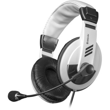 Наушники с микрофоном Defender Gryphon HN-750 белый/черный 2м накладные оголовье (63747) -5