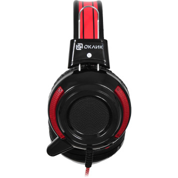 Наушники с микрофоном Oklick HS-G300 ARMAGEDDON черный/красный 2.5м мониторные оголовье (AH-V1) -1