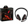 Наушники с микрофоном Oklick HS-L390G DRAGON черный/красный 1.8м мониторные оголовье (JD-728S) 