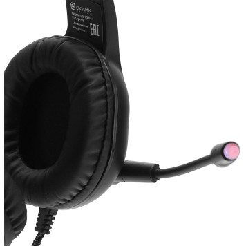 Наушники с микрофоном Oklick HS-L930G SNORTER черный/синий 2м мониторные USB оголовье (HS-L930G) -2
