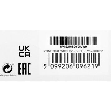 Наушники с микрофоном Logitech ZONE TRUE WIRELESS темно-серый вкладыши BT в ушной раковине (985-001082) -4