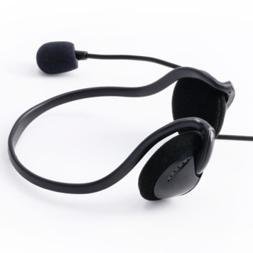 Наушники с микрофоном Hama NHS-P100 черный 2м накладные шейный обод (00139920) -1