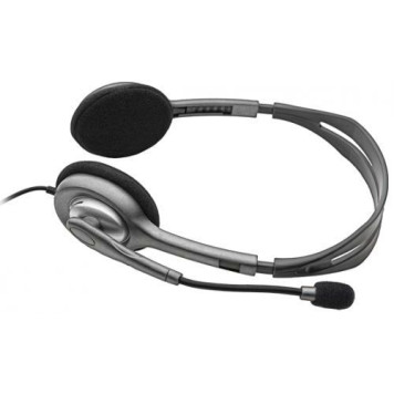 Наушники с микрофоном Logitech H111 темно-серый 2.35м накладные оголовье (981-000594) -1