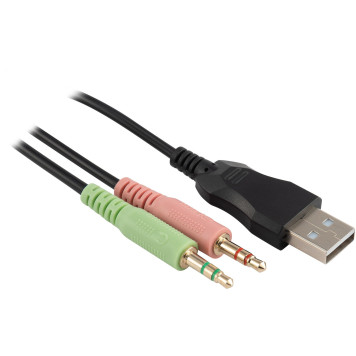 Наушники с микрофоном Оклик HS-L700G INFINITY черный 2.2м мониторные оголовье (HS-L700G) -11