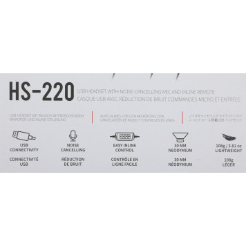 Наушники с микрофоном Creative HS-220 черный 2.4м накладные USB оголовье (51EF1070AA000) -1