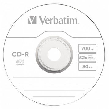 Диск CD-R Verbatim 700Mb 52x Slim case (1шт) (43347) -2