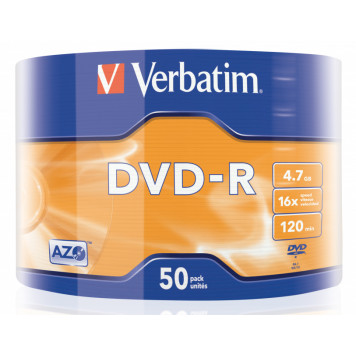 Диск DVD-R Verbatim 4.7Gb 16x bulk (50шт) (43788) 