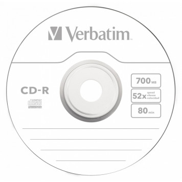 Диск CD-R Verbatim 700Mb 52x Cake Box (10шт) (43437) -2