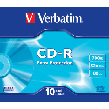 Диск CD-R Verbatim 700Mb 52x Slim case (10шт) (43415) -1