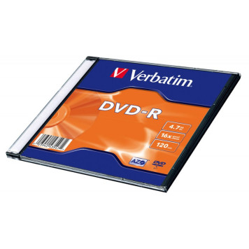 Диск DVD-R Verbatim 4.7Gb 16x Slim case (20шт) (43547) -1