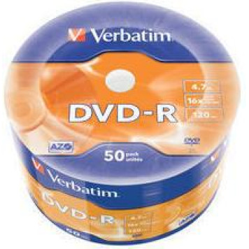 Диск DVD-R Verbatim 4.7Gb 16x bulk (50шт) (43788) -3