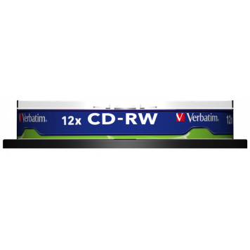 Диск CD-RW Verbatim 700Mb 12x Cake Box (10шт) (43480) 