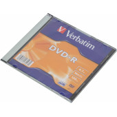 Диск DVD-R Verbatim 4.7Gb 16x Slim case (1шт) (43547)