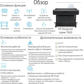 Плоттер HP Designjet T650 (5HB10A) A0/36