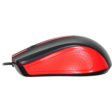 Мышь Oklick 225M черный/красный оптическая (1200dpi) USB (2but) -2