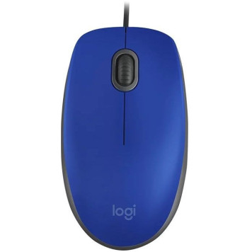 Мышь Logitech M110 синий/серый оптическая (1000dpi) silent USB (2but) 