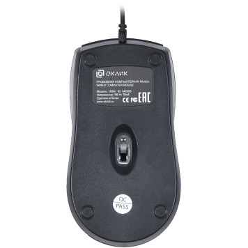 Мышь Oklick 185M черный оптическая (1000dpi) USB (3but) -6