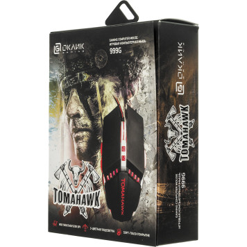 Мышь Oklick 999G TOMAHAWK черный оптическая (3200dpi) USB (8but) -8