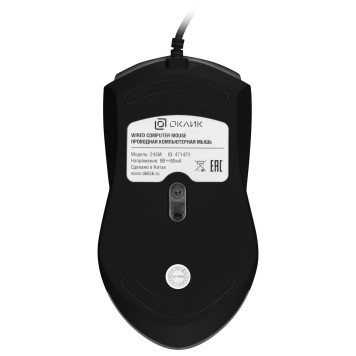 Мышь Oklick 245M черный оптическая (1000dpi) USB (3but) -7