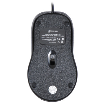Мышь Оклик 205M черный оптическая (800dpi) USB (2but) -1