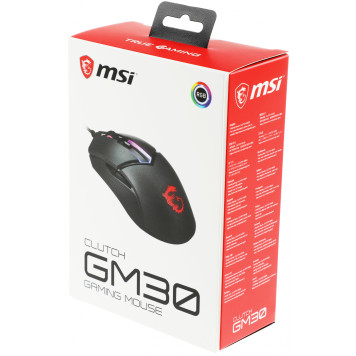 Мышь MSI Clutch GM30 черный оптическая (6200dpi) USB2.0 (6but) 