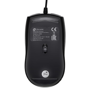 Мышь Oklick 325M черный оптическая (1000dpi) USB (2but) -4