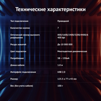 Мышь Оклик 729G LABYRINTH черный оптическая (6400dpi) USB (7but) -5