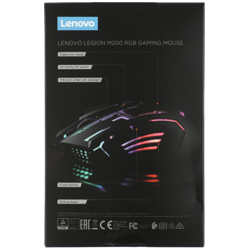 Мышь Lenovo Legion M200 RGB черный оптическая (2400dpi) USB для ноутбука (5but) -7