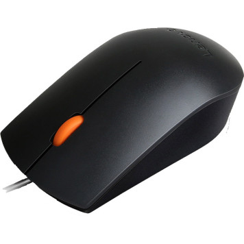 Мышь Lenovo 300 черный/оранжевый оптическая (1600dpi) USB для ноутбука (2but) -1