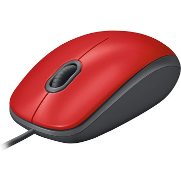Мышь Logitech M110 красный/серый оптическая (1000dpi) silent USB (2but) -2