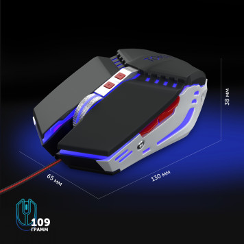 Мышь Oklick 999G TOMAHAWK черный оптическая (3200dpi) USB (8but) -16