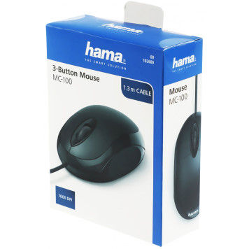 Мышь Hama MC-100 черный оптическая (1000dpi) USB (2but) -2