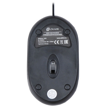 Мышь Оклик 105S черный оптическая (800dpi) USB для ноутбука (2but) -1