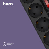 Сетевой фильтр Buro 500SH-3-SW-B 3м (5 розеток) черный (коробка) Сетевой фильтр Buro 500SH-3-SW-B 3м (5 розеток) черный (коробка)