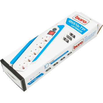 Сетевой фильтр Buro 500SH-5-W 5м (5 розеток) белый (коробка) -4
